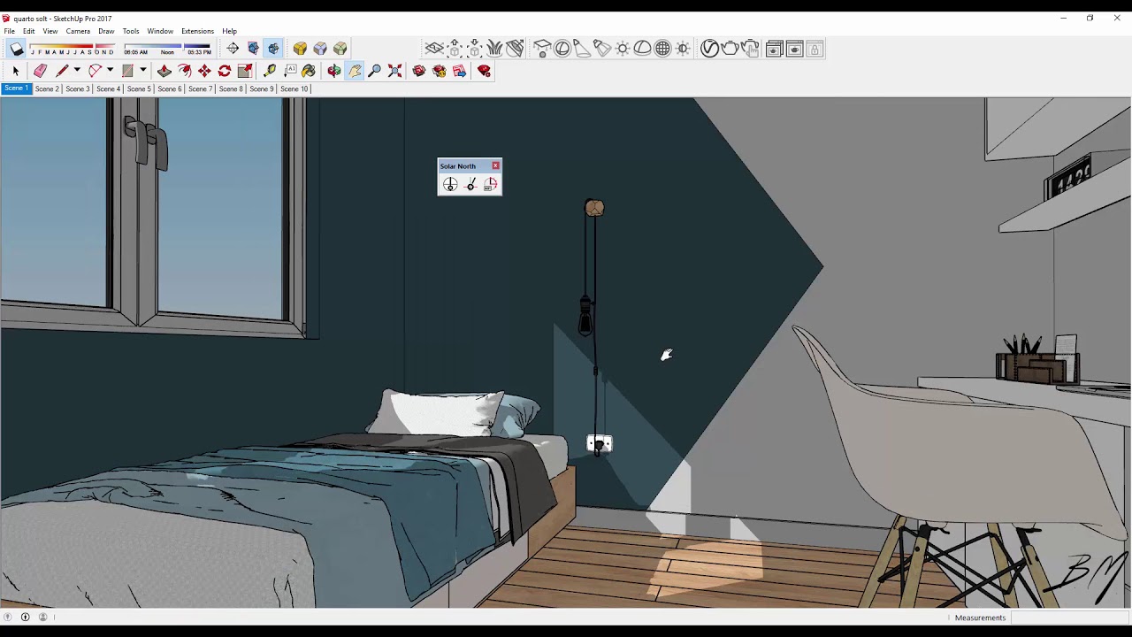 14 - Curso Sketchup - Posicionando o Sol no Sketchup com Plugin Solar North