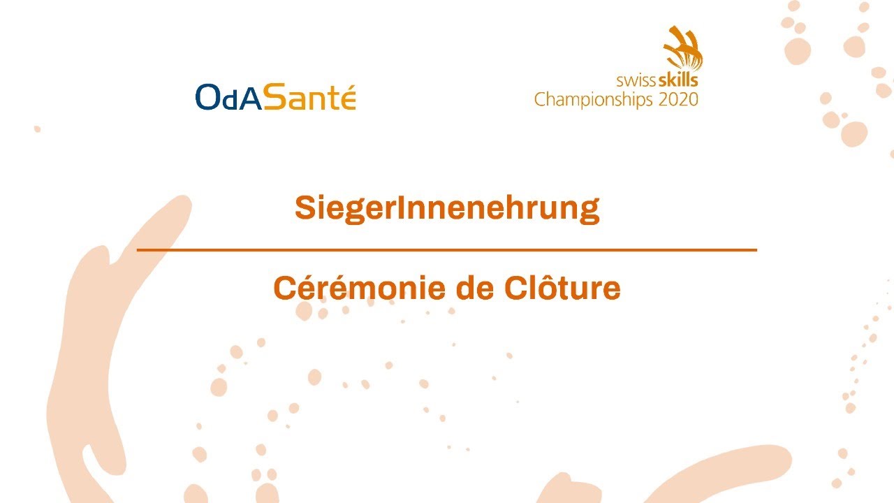 SiegerInnenehrung Schweizermeisterschaften FaGe / Cérémonie de Clôture Championnats suisses des ASSC