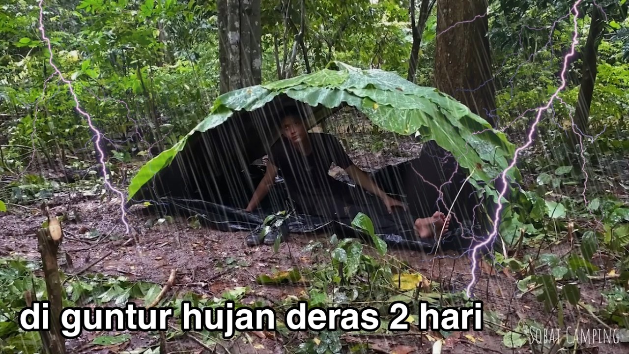 Hujan Deras 2 Hari Tak Berhenti! Solo Camping Paling Ekstrem Dalam Hutan
