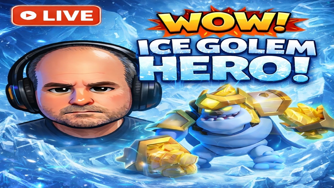 WOW! Ice Golem Hero Is BROKEN in Clash Royale Live! 🧊🔥