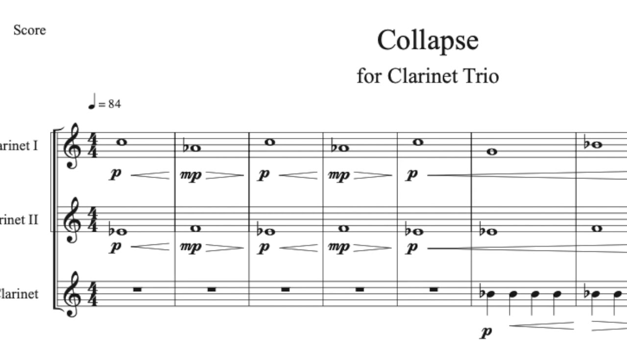 Collapse (Clarinet trio) | Premiere