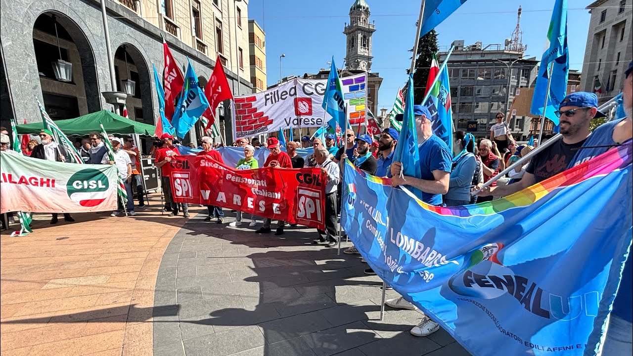 Primo maggio: a Varese la manifestazione organizzata da Cgil Cisl e UIL