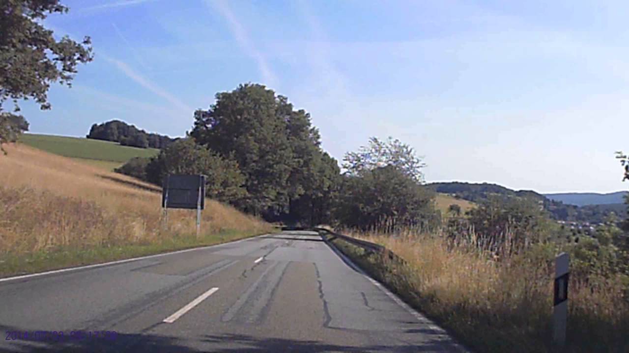 Eine Fahrt über die Kreidacher Höhe nach Wald-Michelbach im Odenwald / Driving to Wald-Michelbach