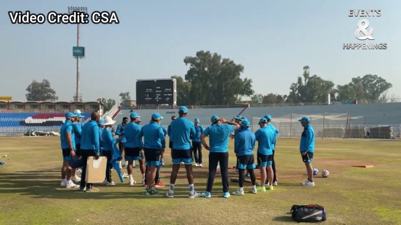 South African Team Practice and Training Session in Rawalpindi Stadium