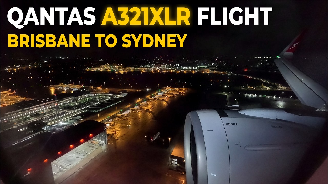 Magnificent Night time Takeoff and Landing Onboard a BRAND NEW Qantas Airbus A321XLR