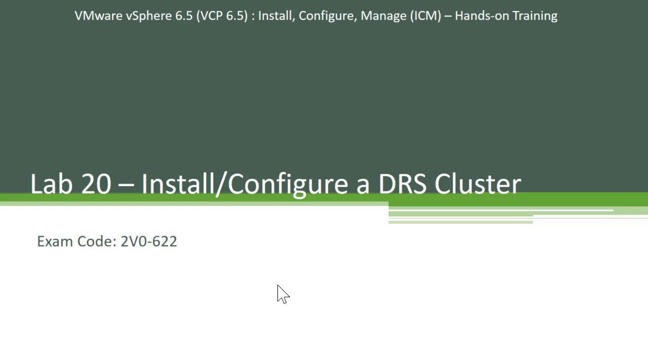 20. Configure & manage a DRS cluster - Step by Step - Hands-on Series - VCP 6.5 - Exam 2V0-622