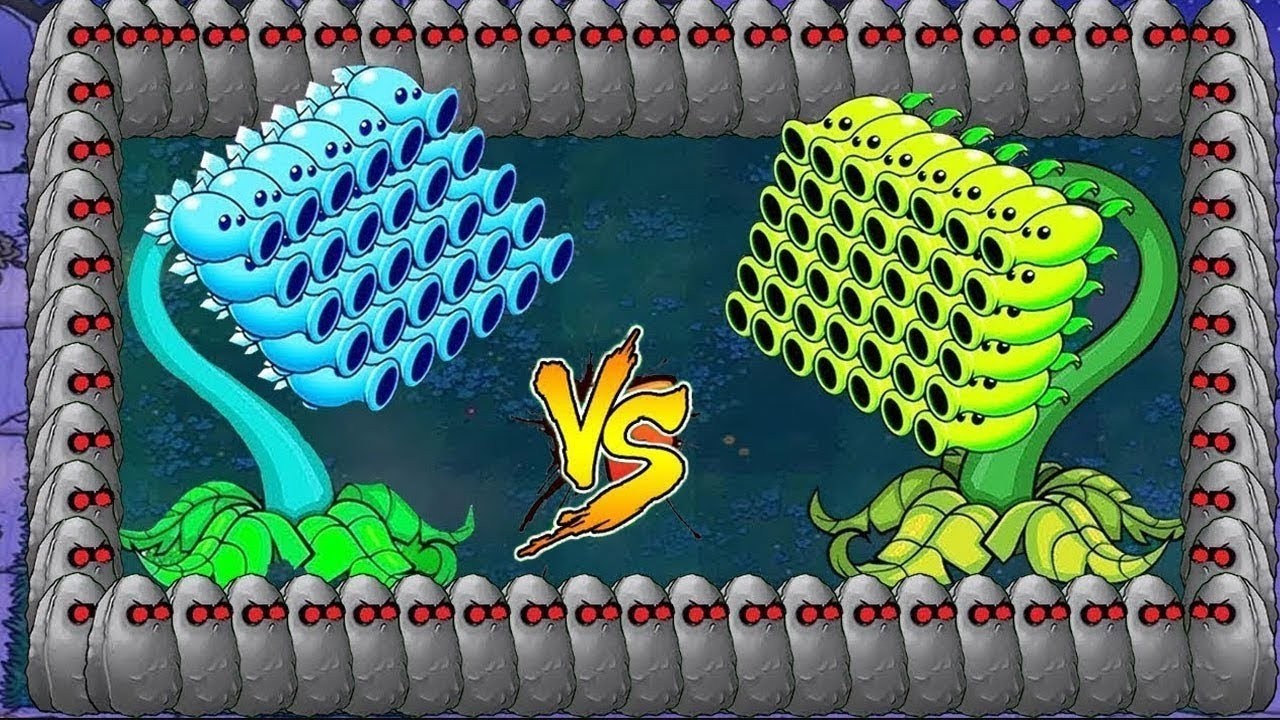 Gatling Pea vs Gatling Snow Pea vs All Gargantuar vs Dr Zomboss Plants vs Zombies