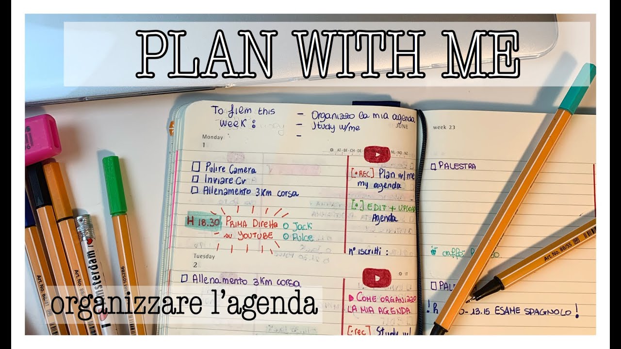 PLAN W/ME AGENDA: COME ORGANIZZARSI AL MEGLIO 👩‍💻