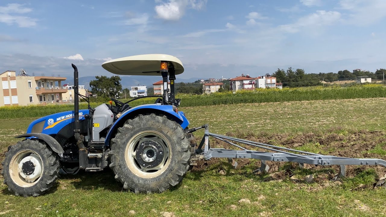 Yeni Pulluğumuzla İlk Tarla Sürümü!!! Alpler 5’li 10 İnç~Kavun Yeri Hazırlığı~New Holland TT4.75