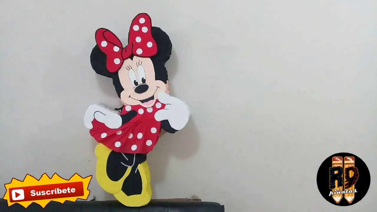 Piñata de Minnie Mouse paso a paso