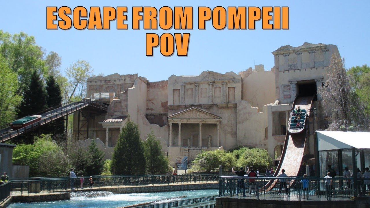 Escape from Pompeii POV (4K 60FPS), Busch Gardens Williamsburg Intamin Water Ride | Non-Copyright