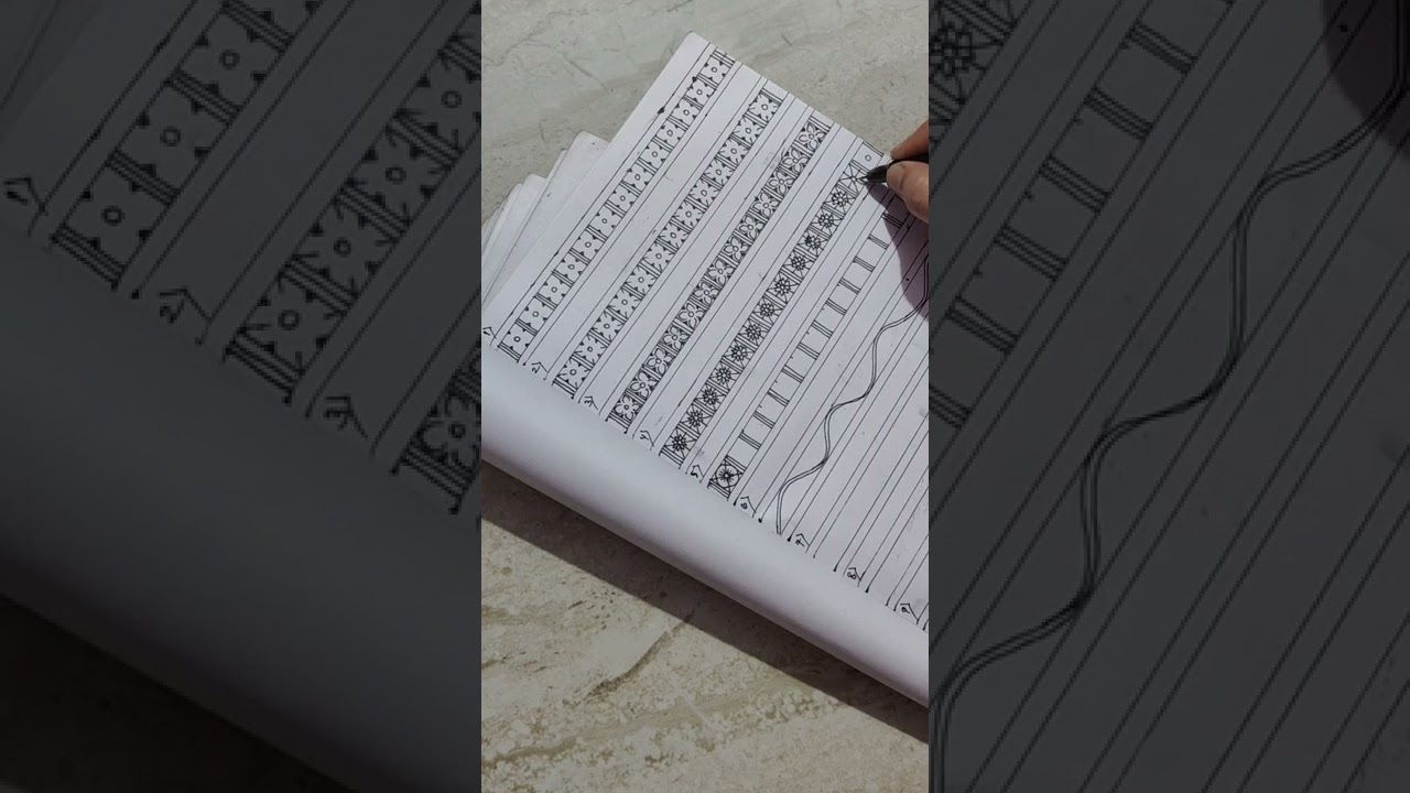 Pattachitra Border tutorial for beginners /pattachitra Border painting in Easy way..#pattachitra