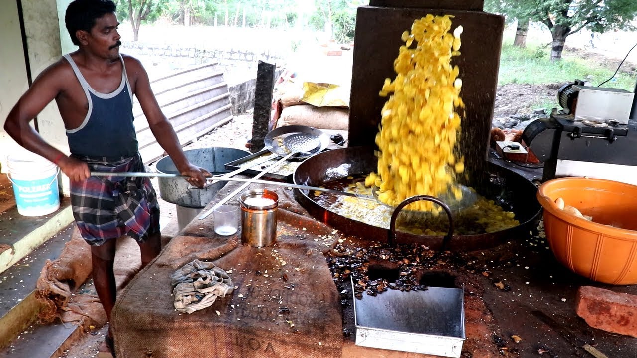 King of Banana Chips - kerala Nendran Banana Chips Making   Must watch