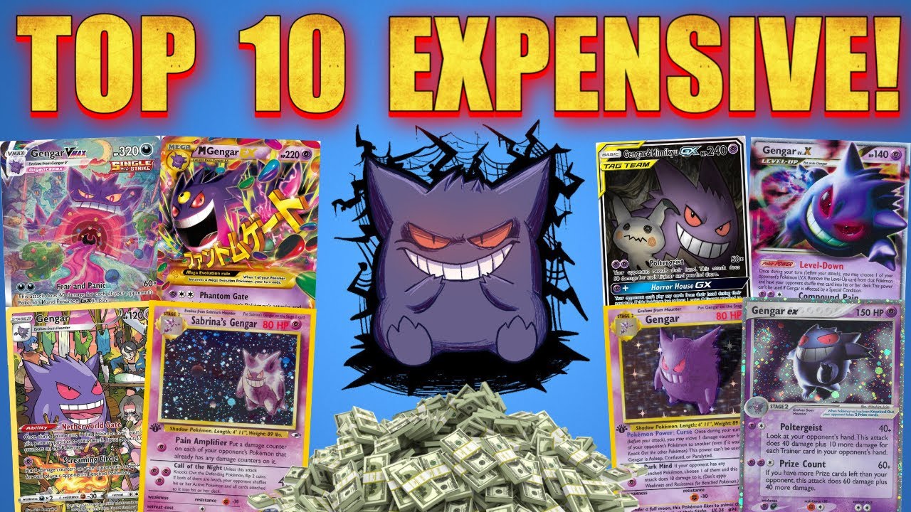 Top 10 Most EXPENSIVE Gengar Pokemon Cards!