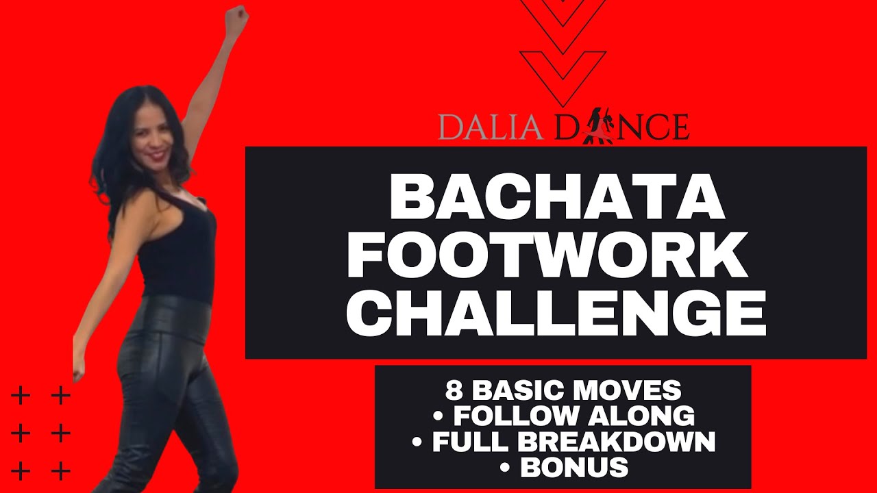 Bachata 🔥Footwork Challenge🔥 | 8 Basic Moves for Beginners | Follow Along & FULL Breakdown *2 WEEKS*