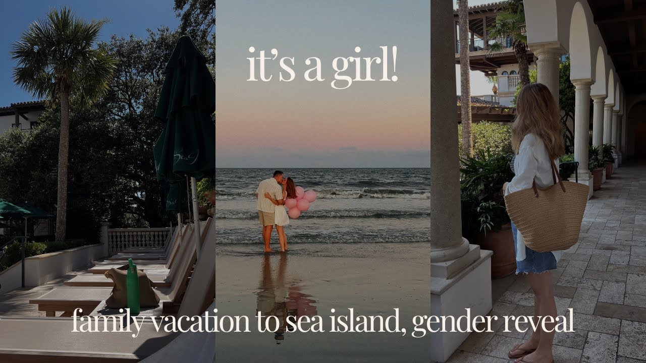 it's a girl! our gender reveal, family vacation to sea island