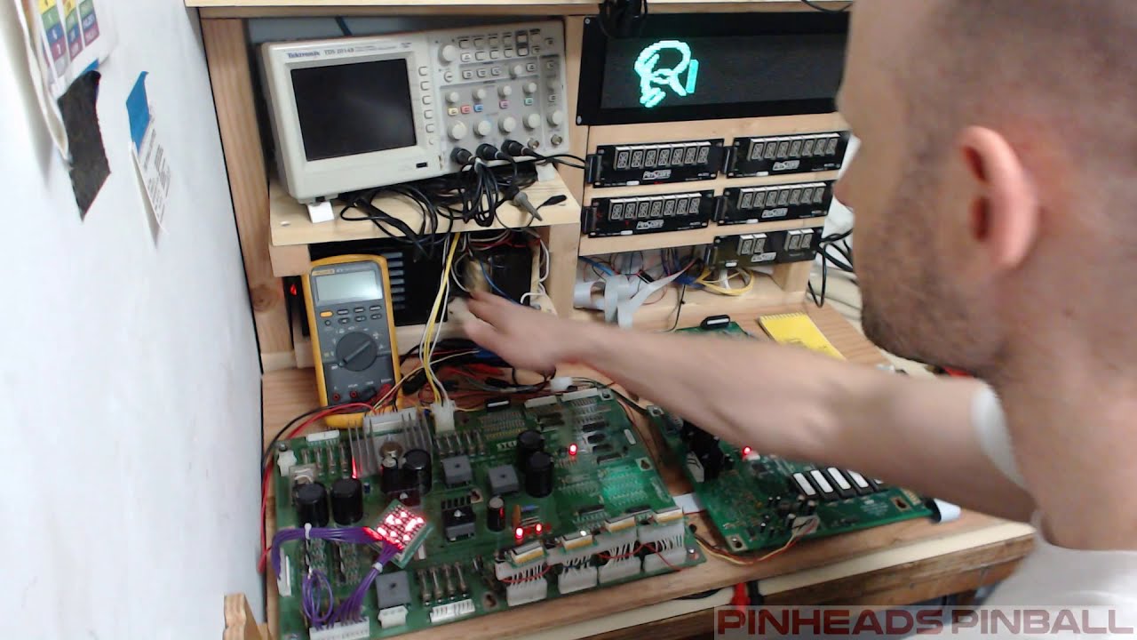 Stern Pinball Whitestar Bench Test Setup