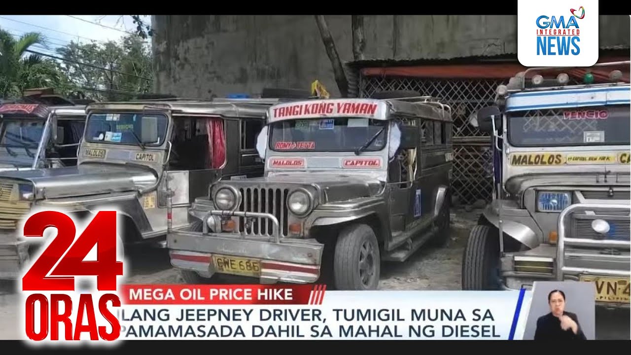 Ilang jeepney driver, tumigil muna sa pamamasada dahil sa mahal ng diesel | 24 Oras