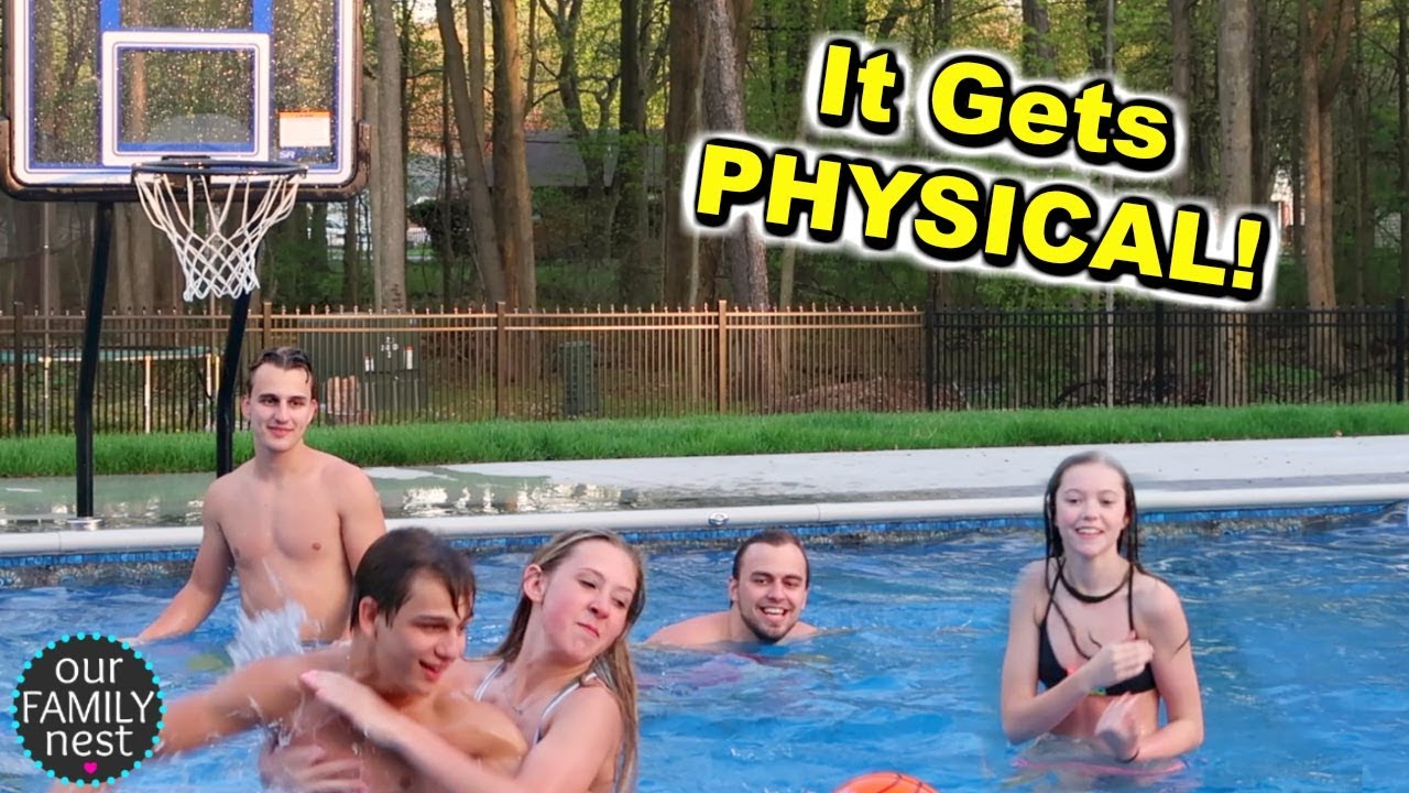 INTENSE GAME OF COUPLES POOL BASKETBALL!