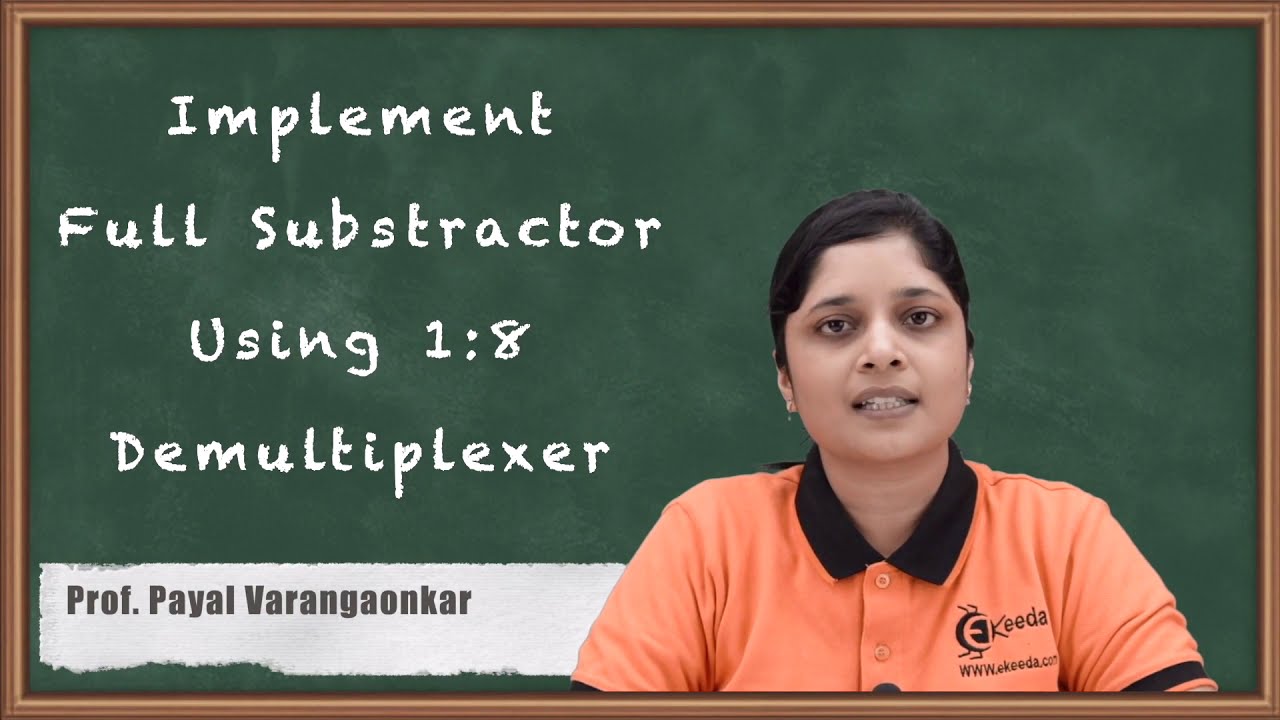 Implement Full Subtractor Using 1:8 DEMUX | Number System and Code | Digital Circuit Design in EXTC