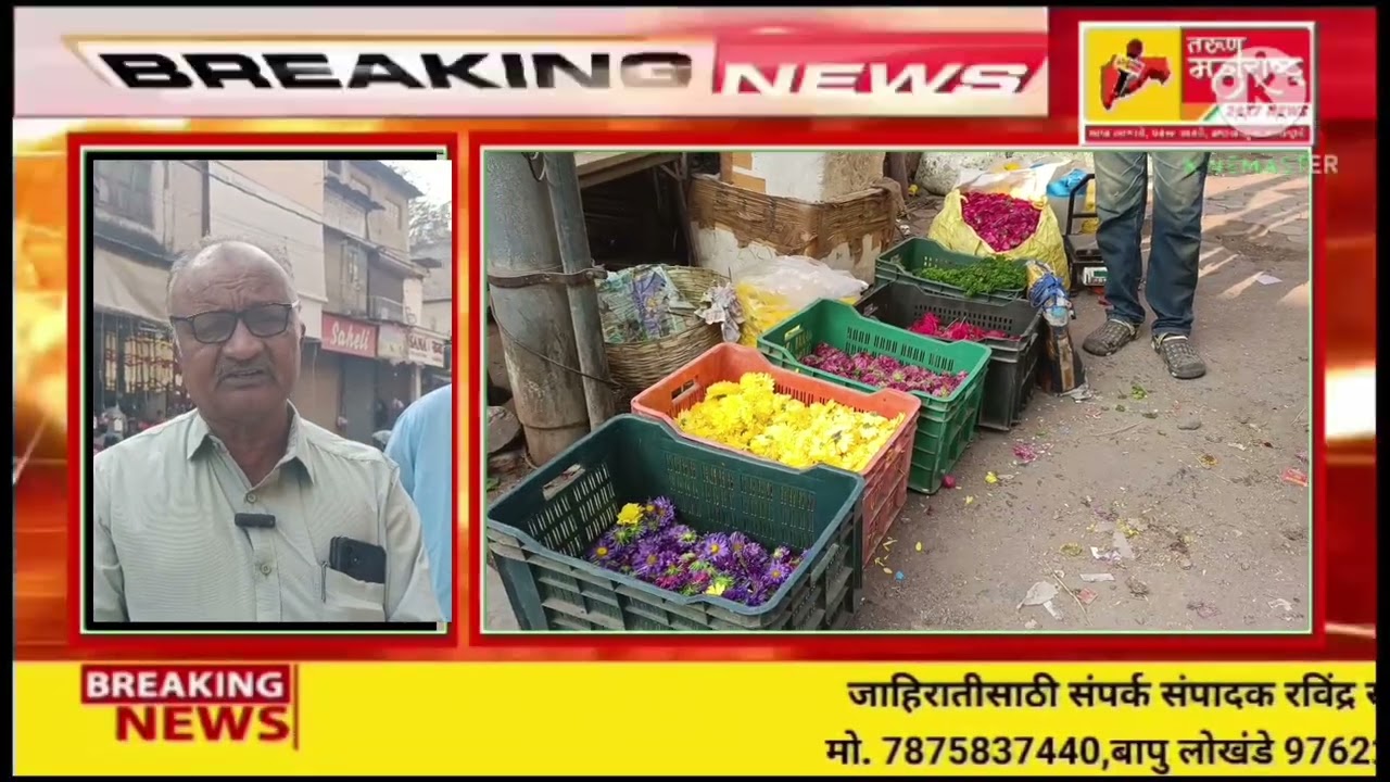 छ.संभाजीनगर-व्हॅलेंटाईन डे च्या दिवशी फुलांचा बाजार थंड,मागणी घटली आवक वाढल्याने भाव स्थिर 