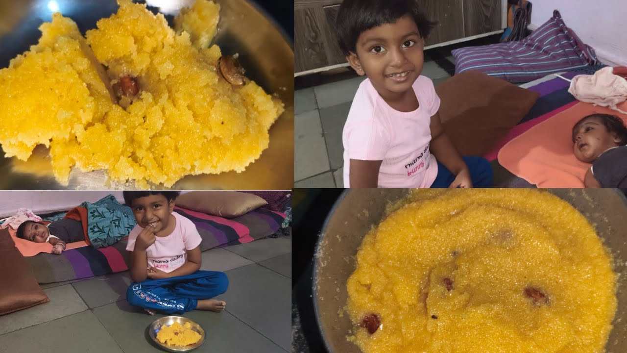 ಸಾನ್ವಿಗೆ ಸಿರಾ ಬೇಕಂತ 😂😉 #viral #trending #recipe #cooking #babyphotoshoot #cutebaby 