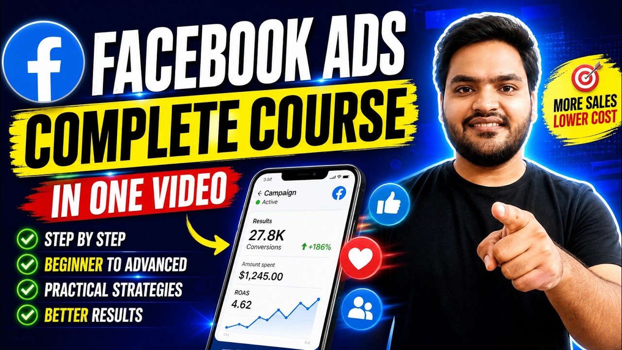 Facebook Ads Complete Course 2026 (Beginner to Advanced in 5.5 Hours!)