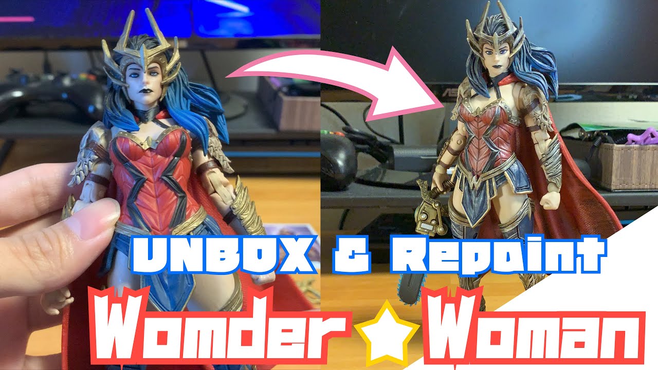 Macfarlane Dark Nights:Death Metal DC Multiversa Wonder Woman Action Figure Unbox & Repaint