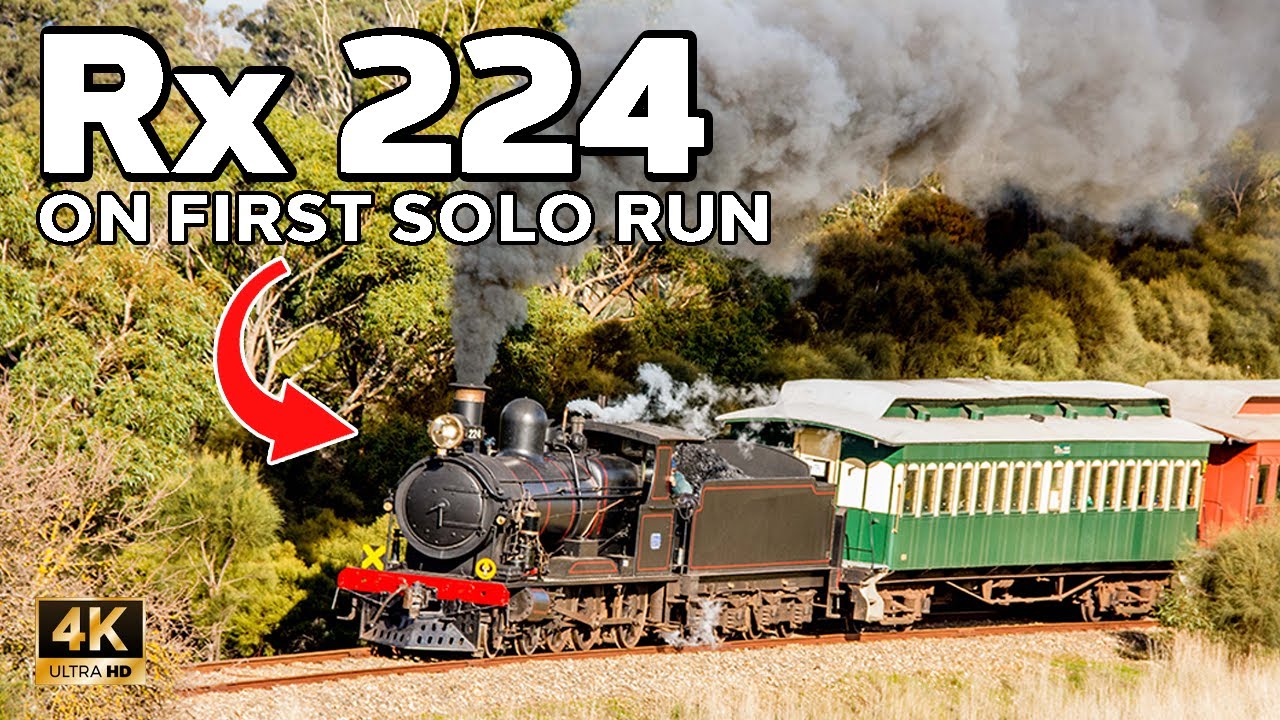 SteamRanger Rx 224 on its First Solo Revenue Service from Mount Barker 8/8/21
