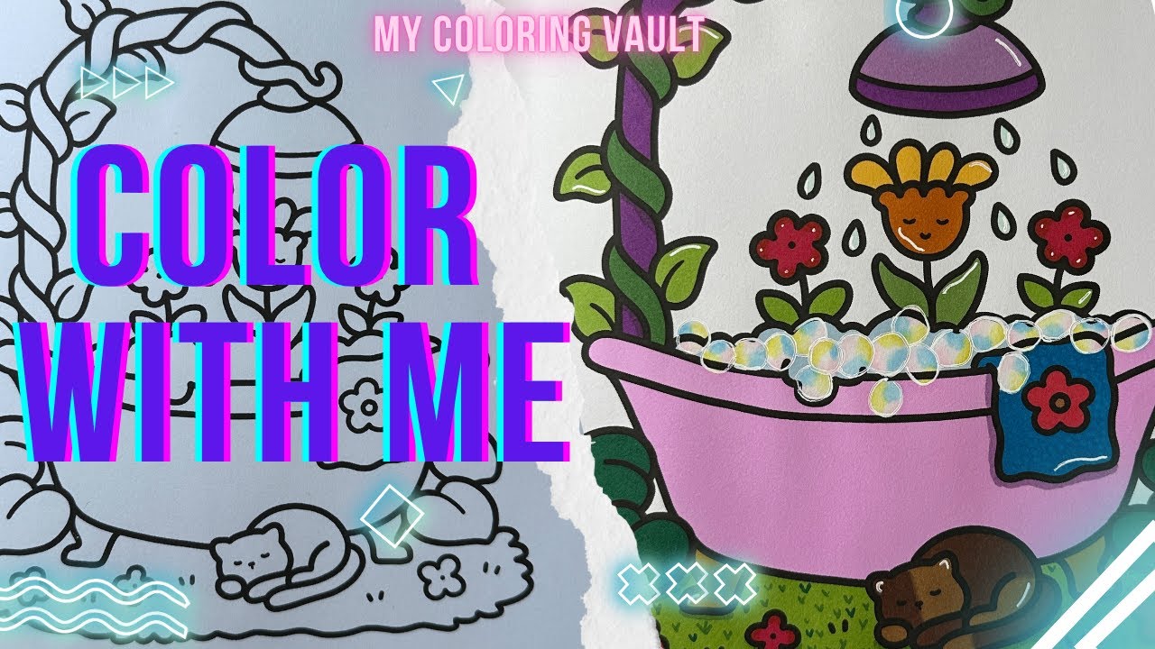 Color with me |  PLANT BATHING | ASMR | Ohuhu alcohol markers | Coco Wyo Into Gardens
