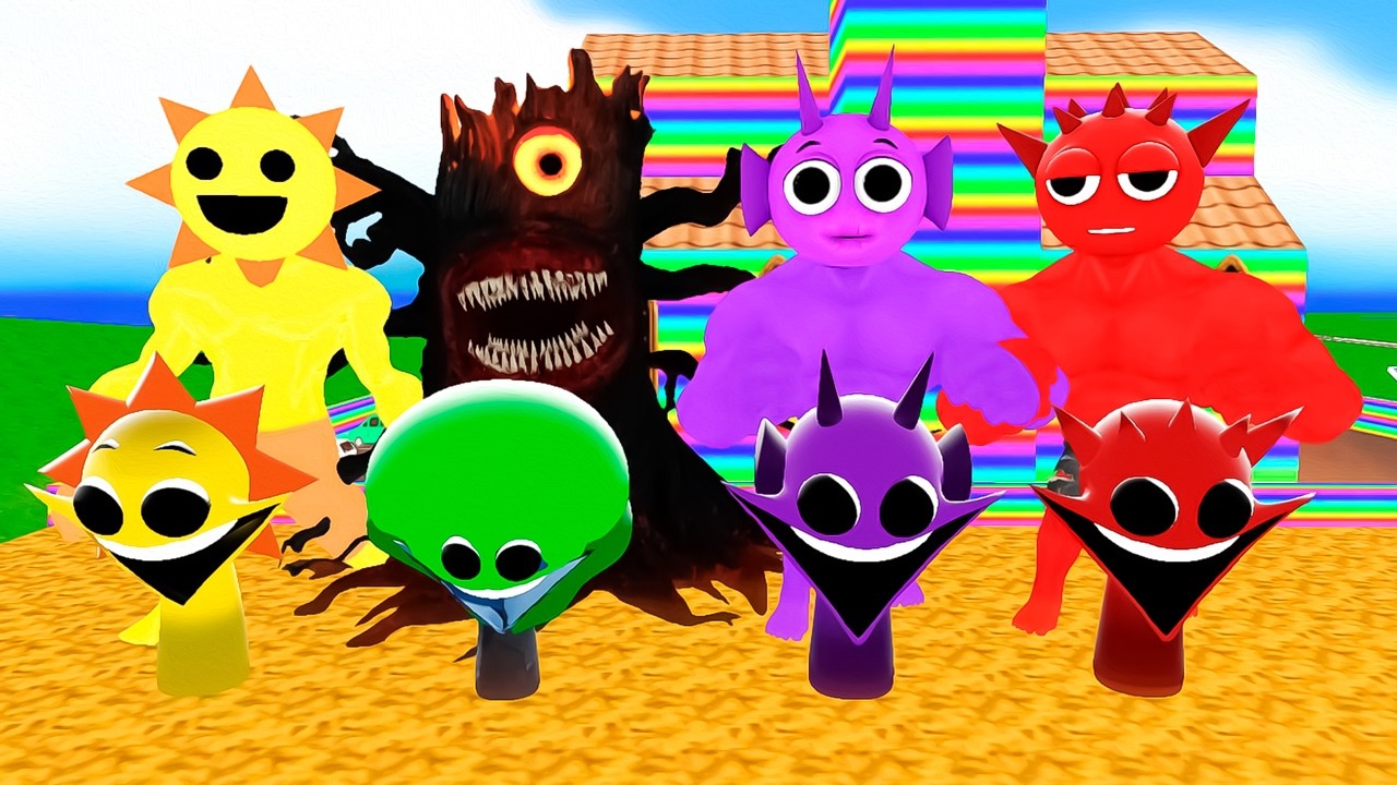 All Size Sprunki Song Durples vs Muscle in Garry's Mod !