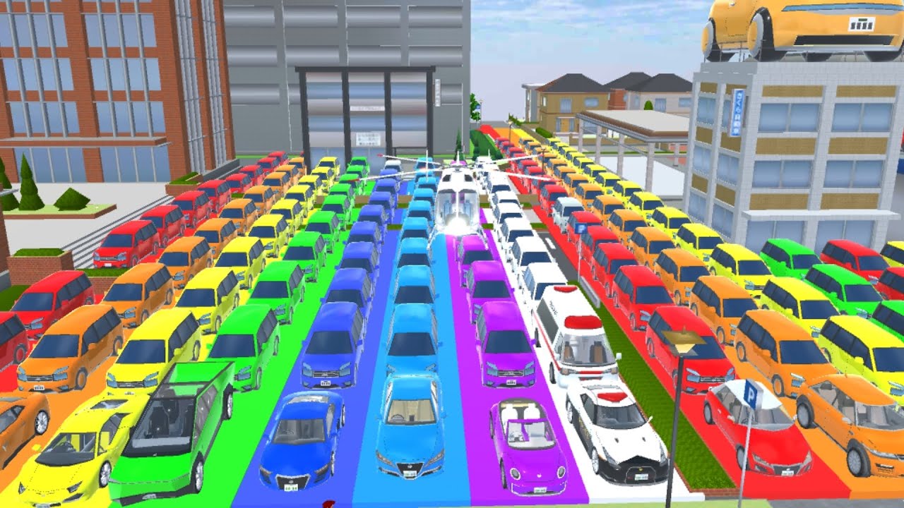 ALL RAINBOW 🌈 COLOUR SUPER CAR 🚗 COLLECTION IN SECRET PLACE// SAKURA SCHOOL SIMULATOR 😮