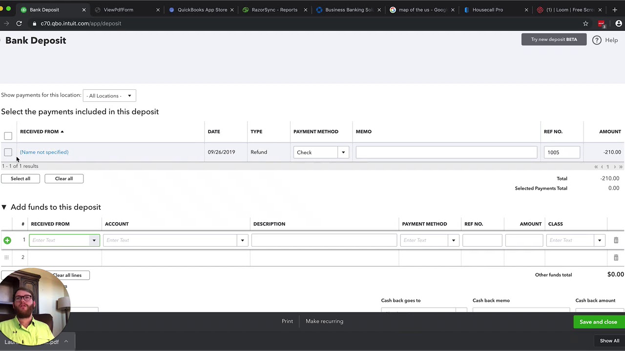 How To Deposit Cash And Checks In Quickbooks With Housecall Pro (Step-By-Step)