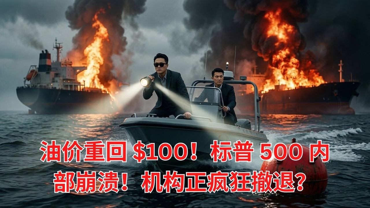 油价重回 $100！标普 500 内部崩溃！17% 股票瞬间跌破均线，机构正疯狂撤退！
