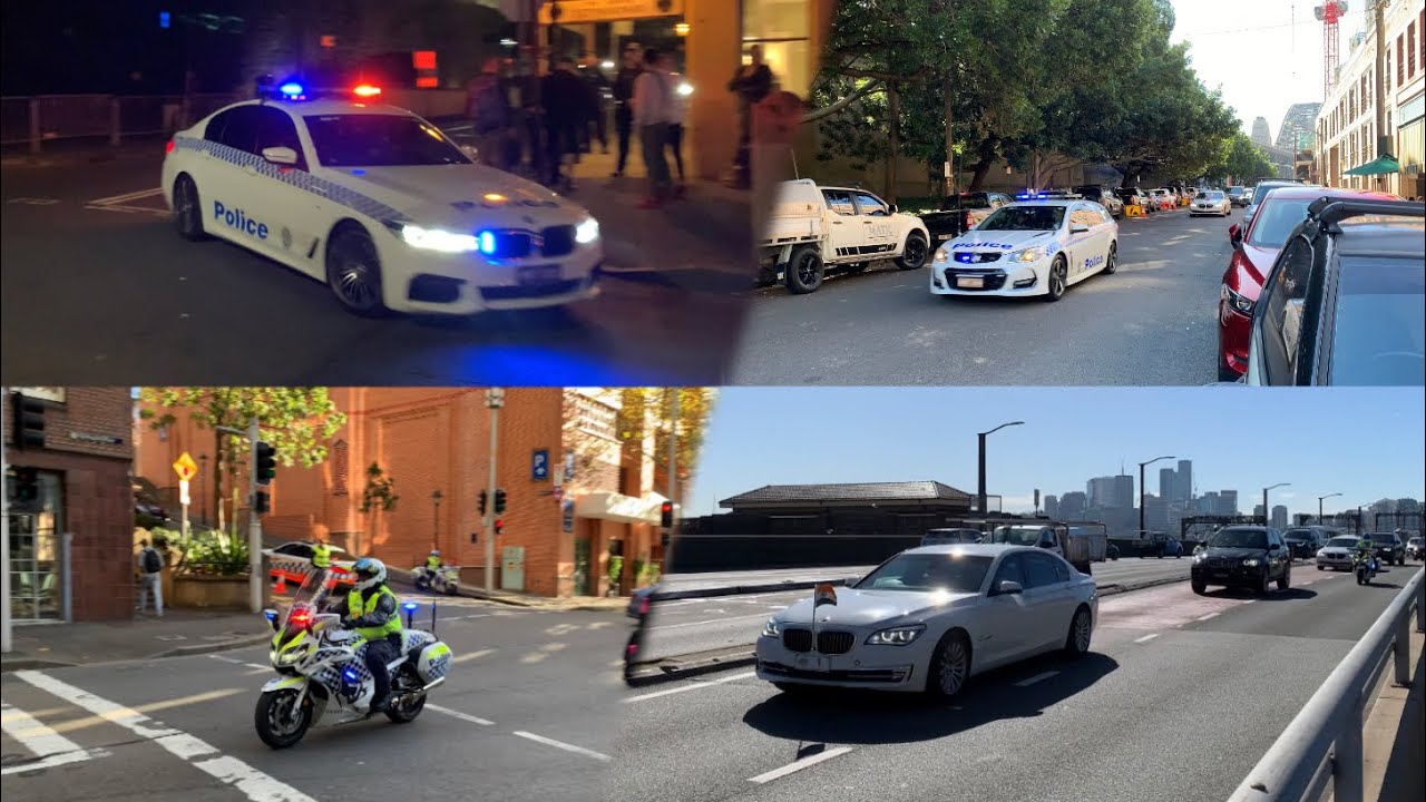 Australian Police Motorcade Escorts for the Prime Minister of India | Sydney, Australia