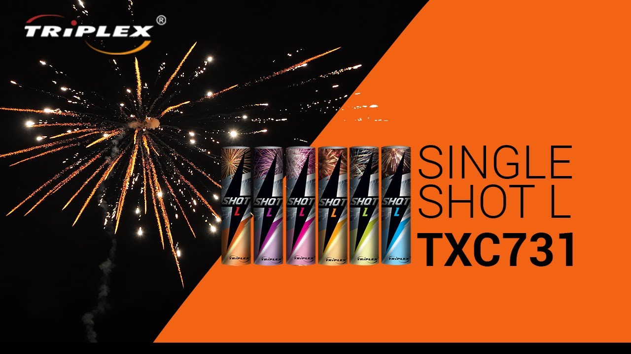 FAJERWERKI TXC731 SINGLE SHOT L 0.8&Prime; F2 TRIPLEX FIREWORKS