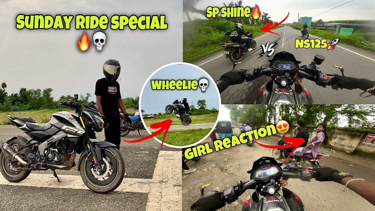 Ns125 vs sp shine drag race and wheelie🔥🤯