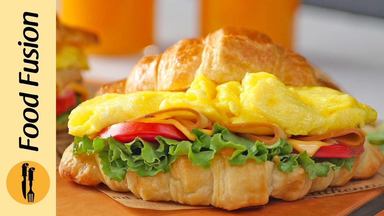 Egg Croissant Sandwich Recipe by Food Fusion