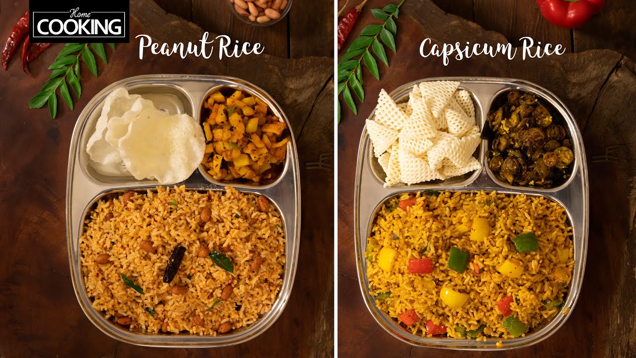 Peanut Rice recipe and Capsicum Rice | Variety Rice Recipes | Left over rice recipe @HomeCookingShow