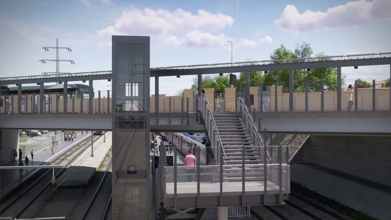 Projet de la halte ferroviaire, pôle d'échanges multimodal Talence-Médoquine