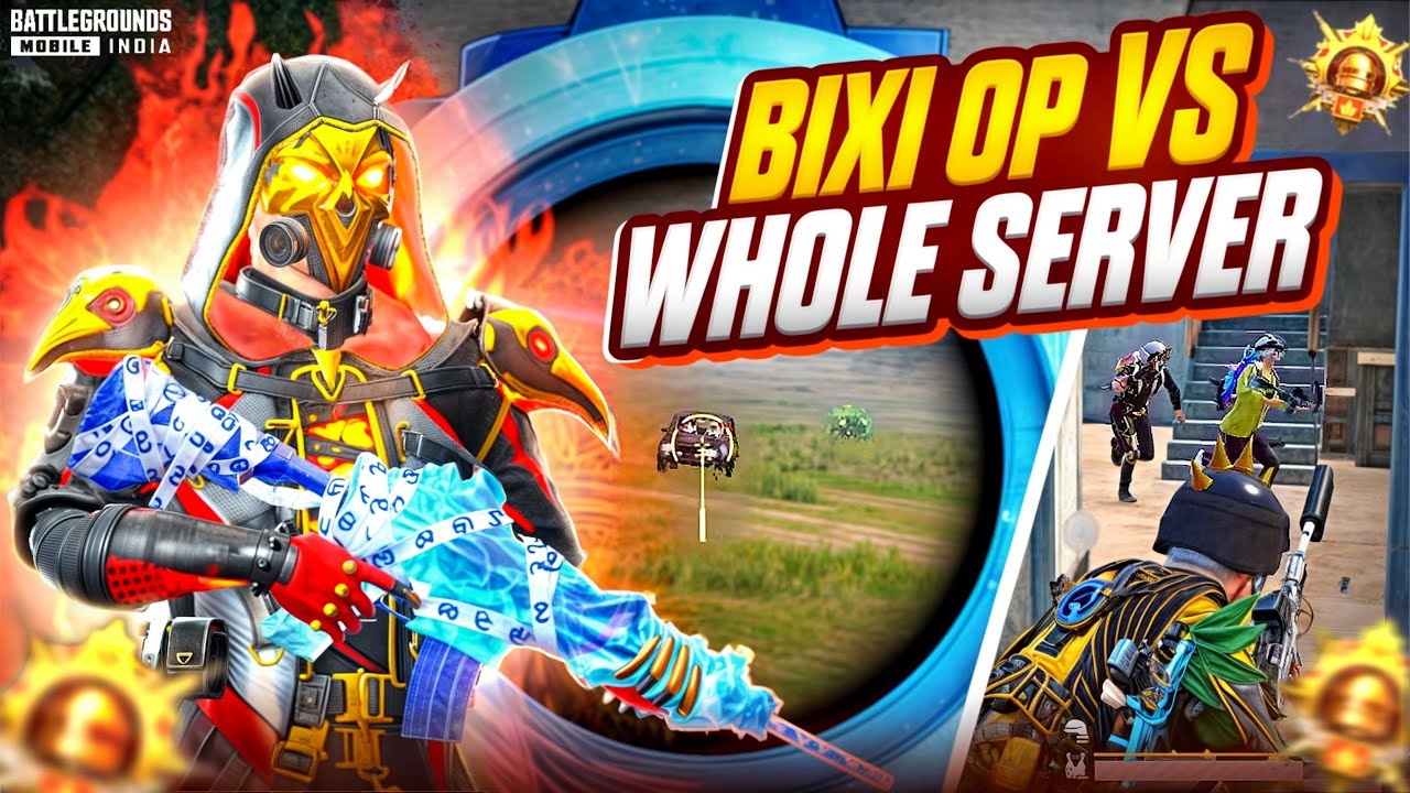 Bixi Op VS Whole Server 😱 Fastest 1v4 in Conqueror Lobby Intense Solo vs Squad Gameplay | BGMI