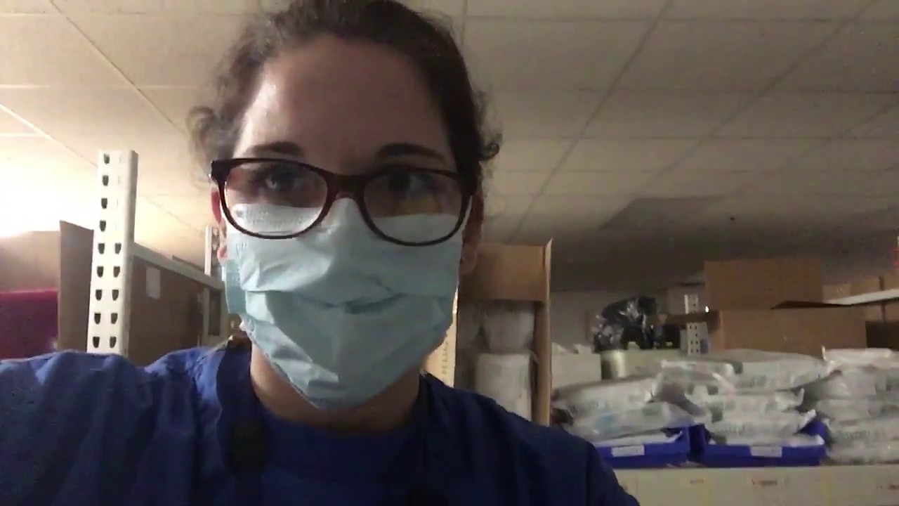ASMR HOSPITAL trying on masks and gloves whispering inaudible mouth sounds