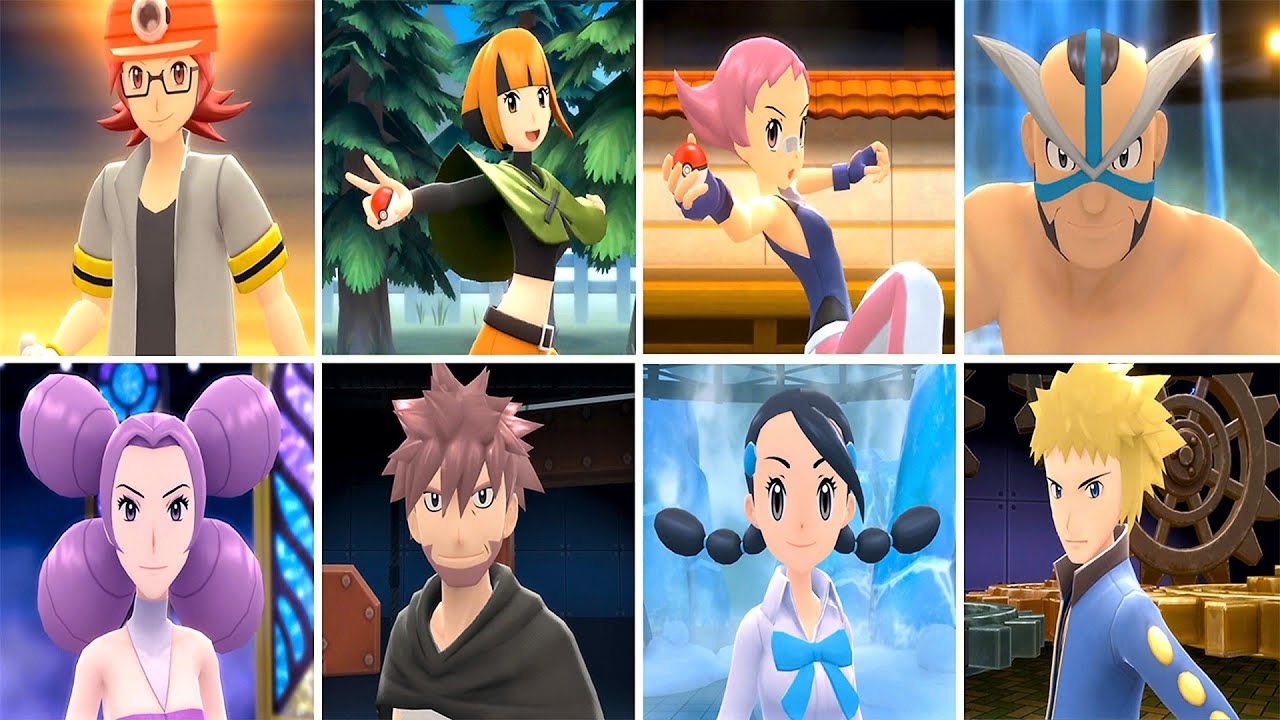 LOS 8 LÍDERES DE GYMNASIO DE SINNOH | POKEMON DIAMANTE BRILLANTE