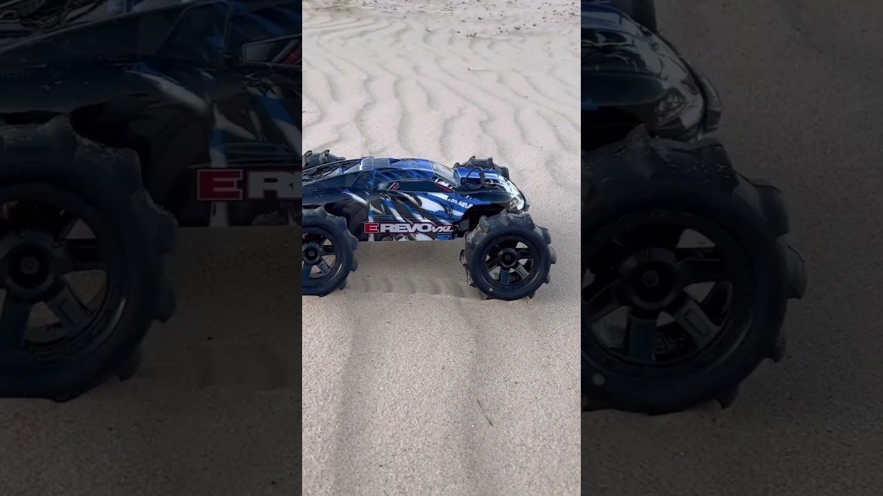 1/16 Traxxas E REVO VXL ~ SAND LAUNCH with PADDLE TIRES!!
