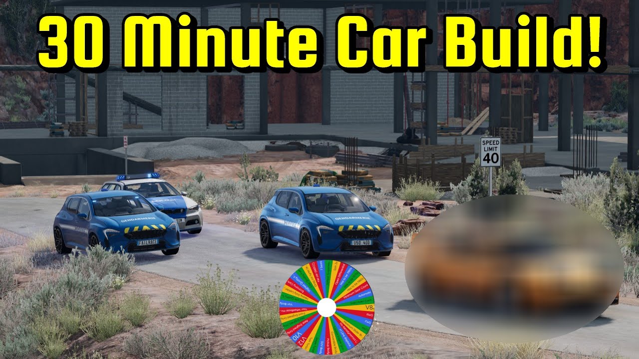 30 Minute Car Build Challenge - The Ultimate Getaway Car -  Automation/BeamNG Drive