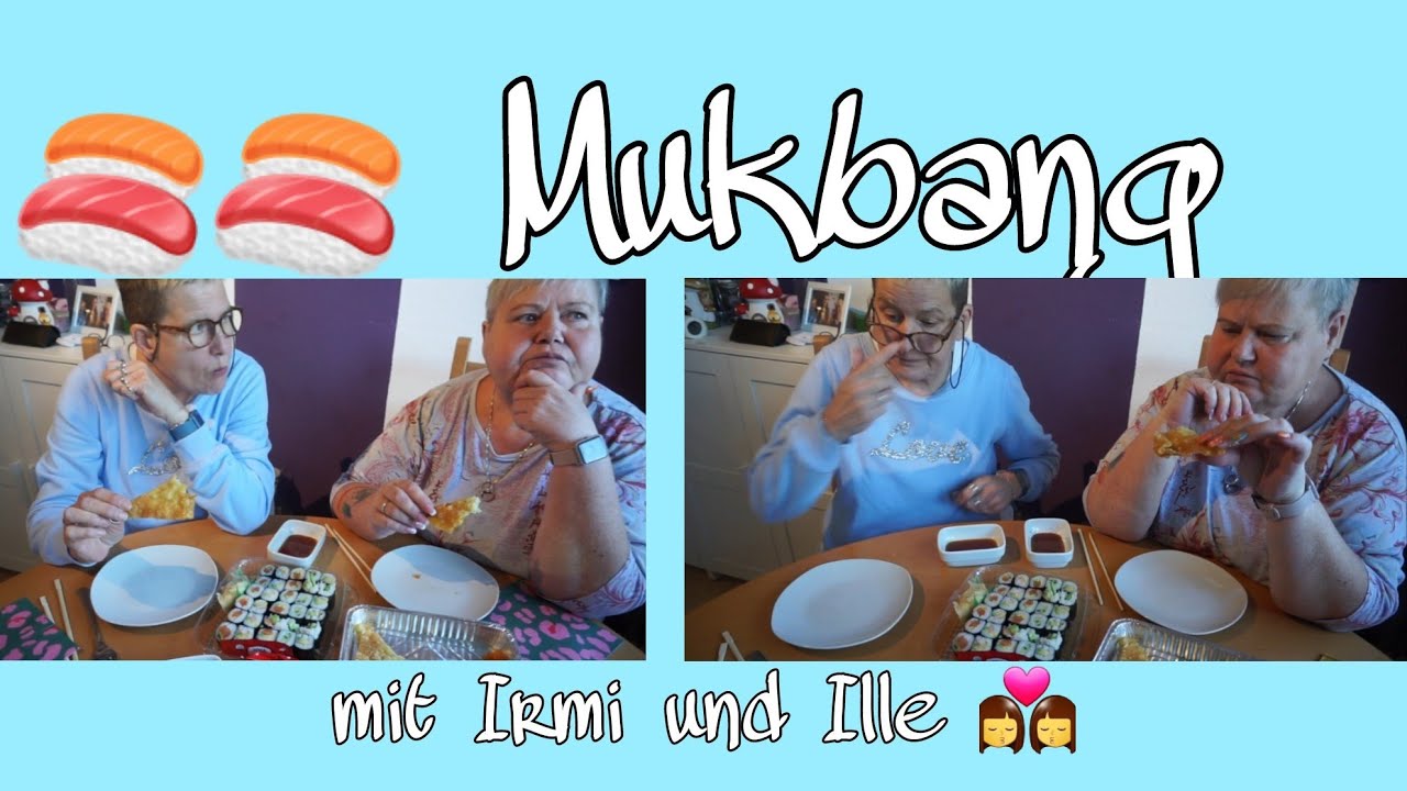 Sushi 🍣🍣 Mukbang mit Irmi und Ille 👩‍❤️‍💋‍👩| UnsereWelt|