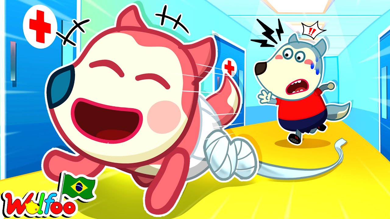 Oh não, Wolfoo, Bebê Jenny tem um Boo Boo! - Aprende a cuidar de bebê | @wolfooemportuguesoficial
