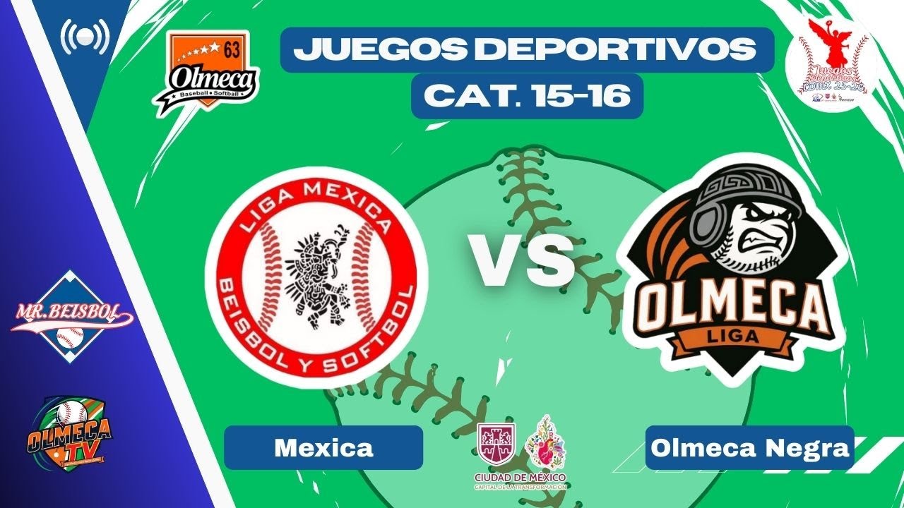 ⚾️ MEXICA VS OLMECA NEGRA | JUEGOS DEPORTIVOS CDMX AIJB