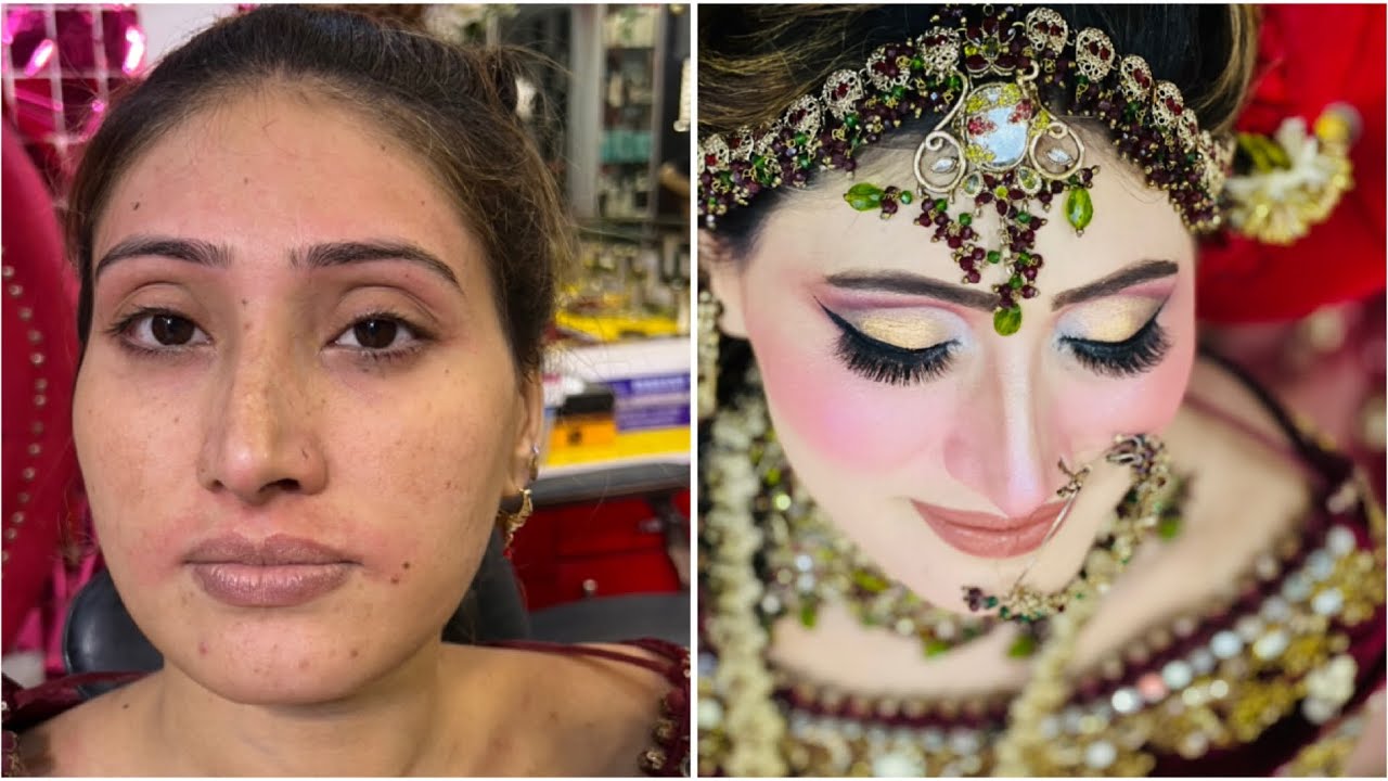 Bridal Makeup Full Details Classic Salon Art By Sadaf #stepbystepbridalmakeuptutorial #viralvideo