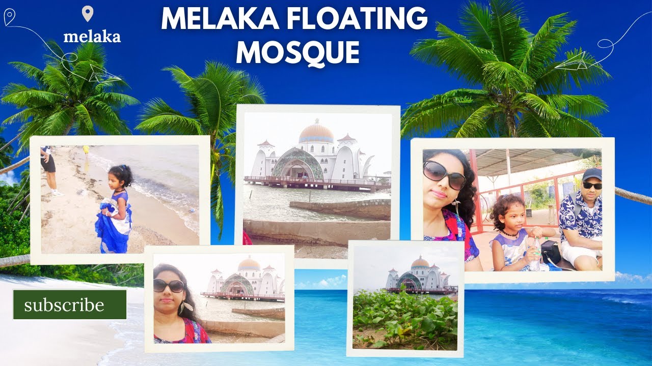 Melaka Floating Mosque  beach వ్యూ అయితే సూపర్గ  ఉంది || Masjid Selat Melaka || #melaka #teluguvlogs